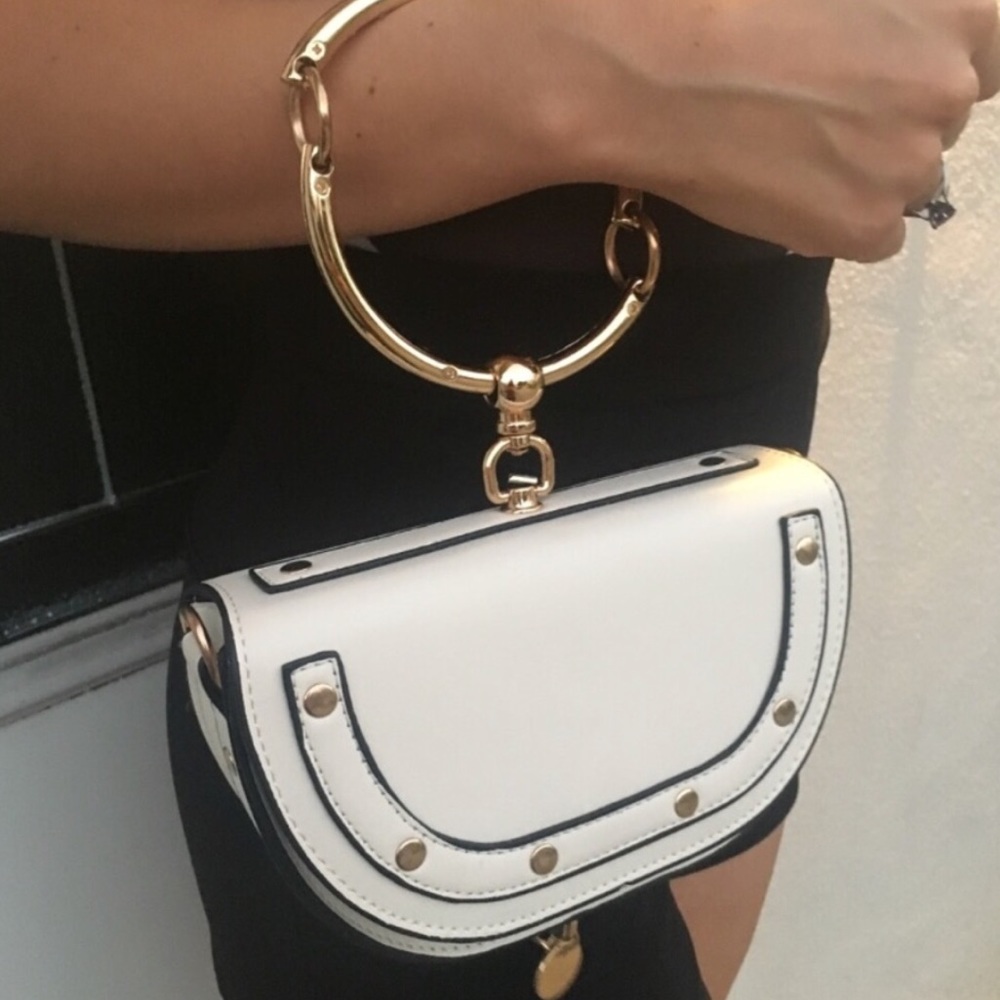 Mini Vegan Leather Bag with Ring